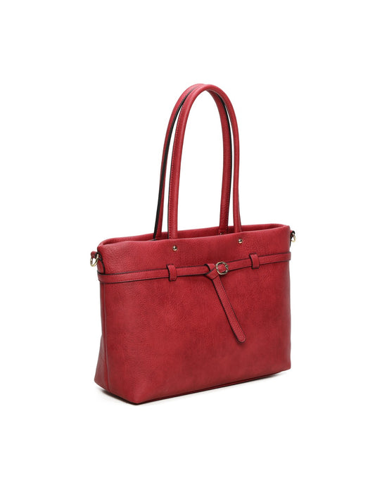 Cabas porté épaule rouge