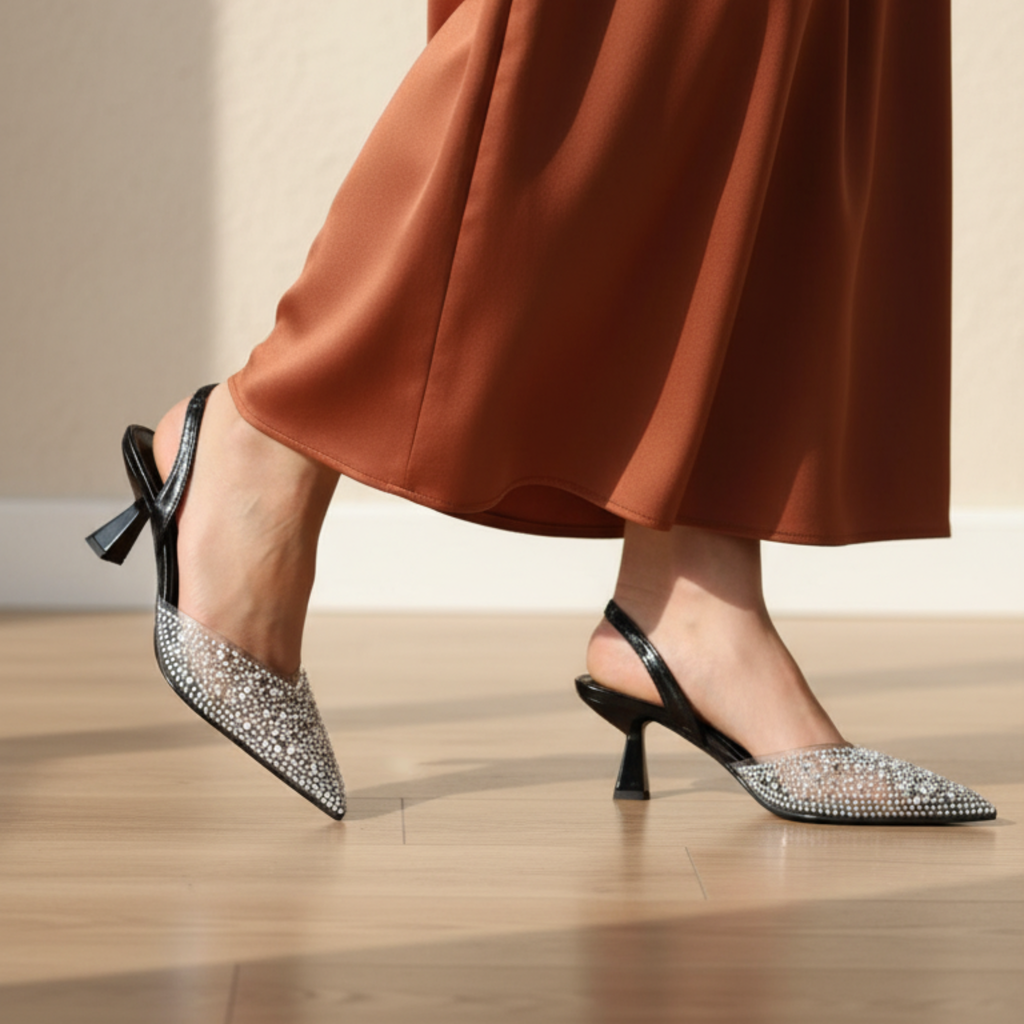 Crystal Élégance – Escarpins noir