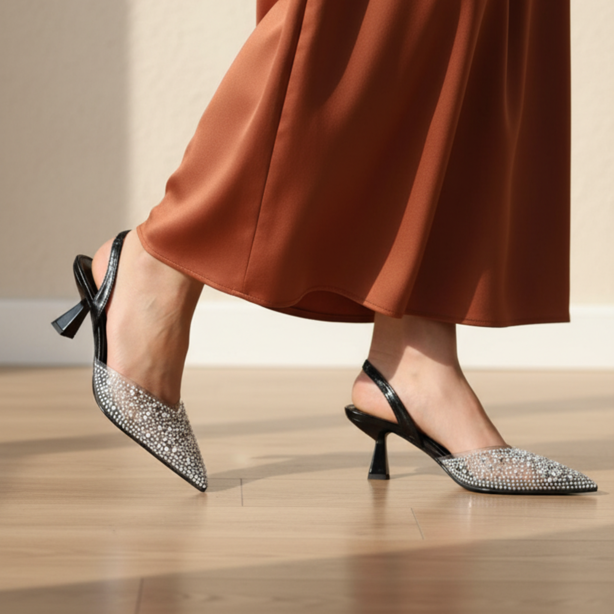 Crystal Élégance – Escarpins noir