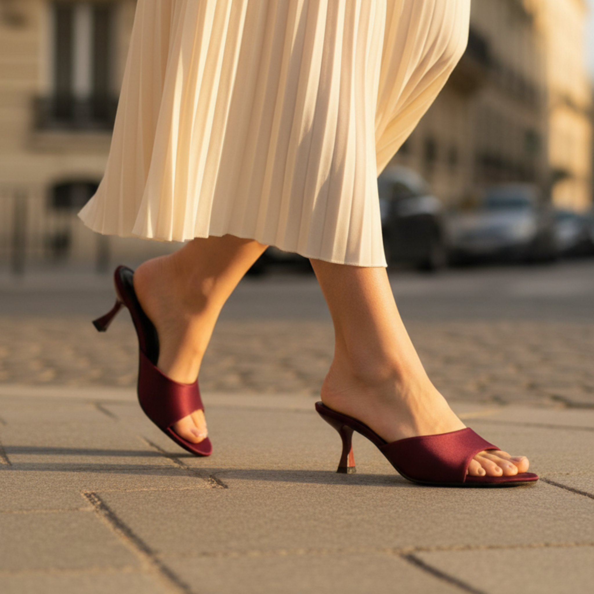 Velours Bordeaux – Escarpins chic