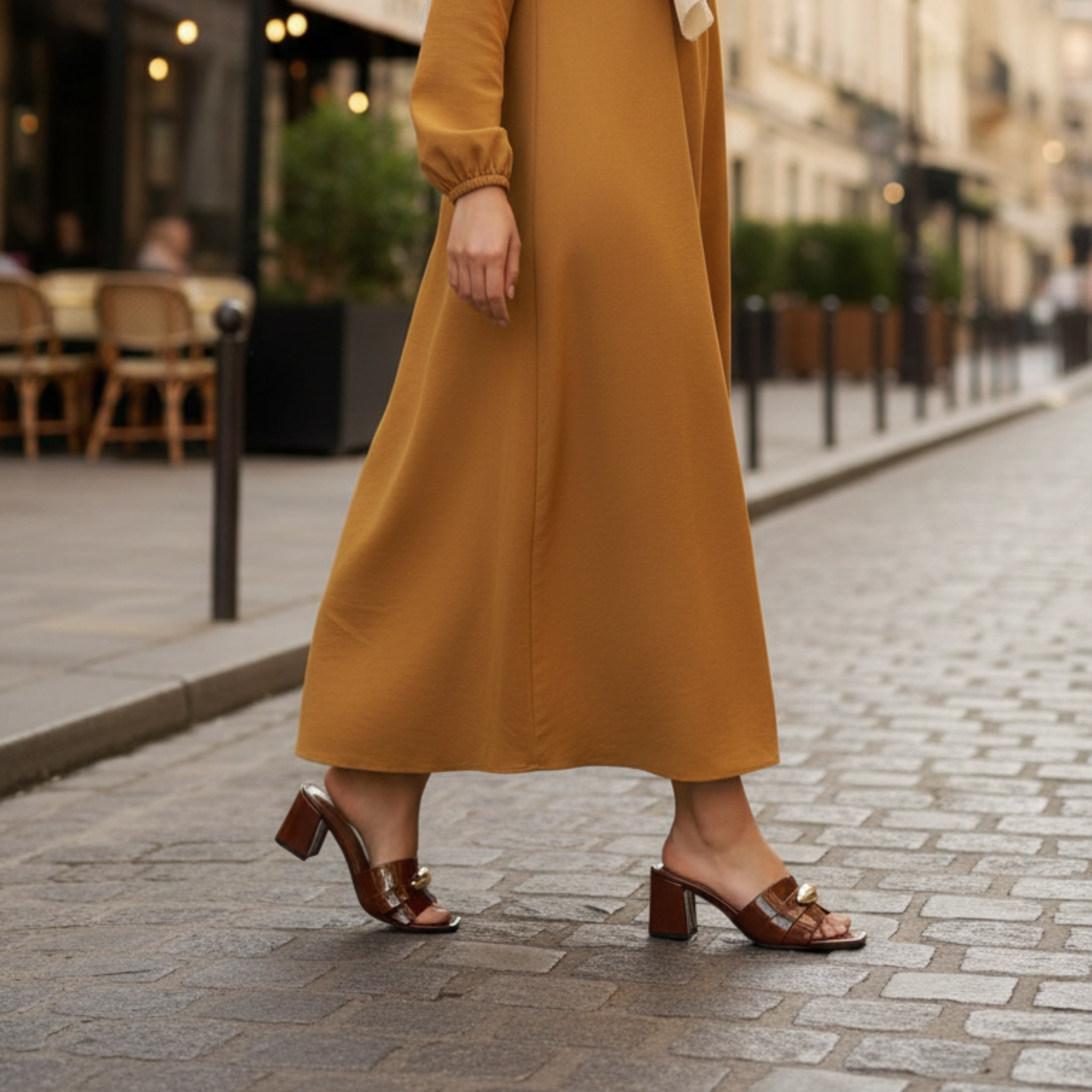 Golden Chic – Mules marron