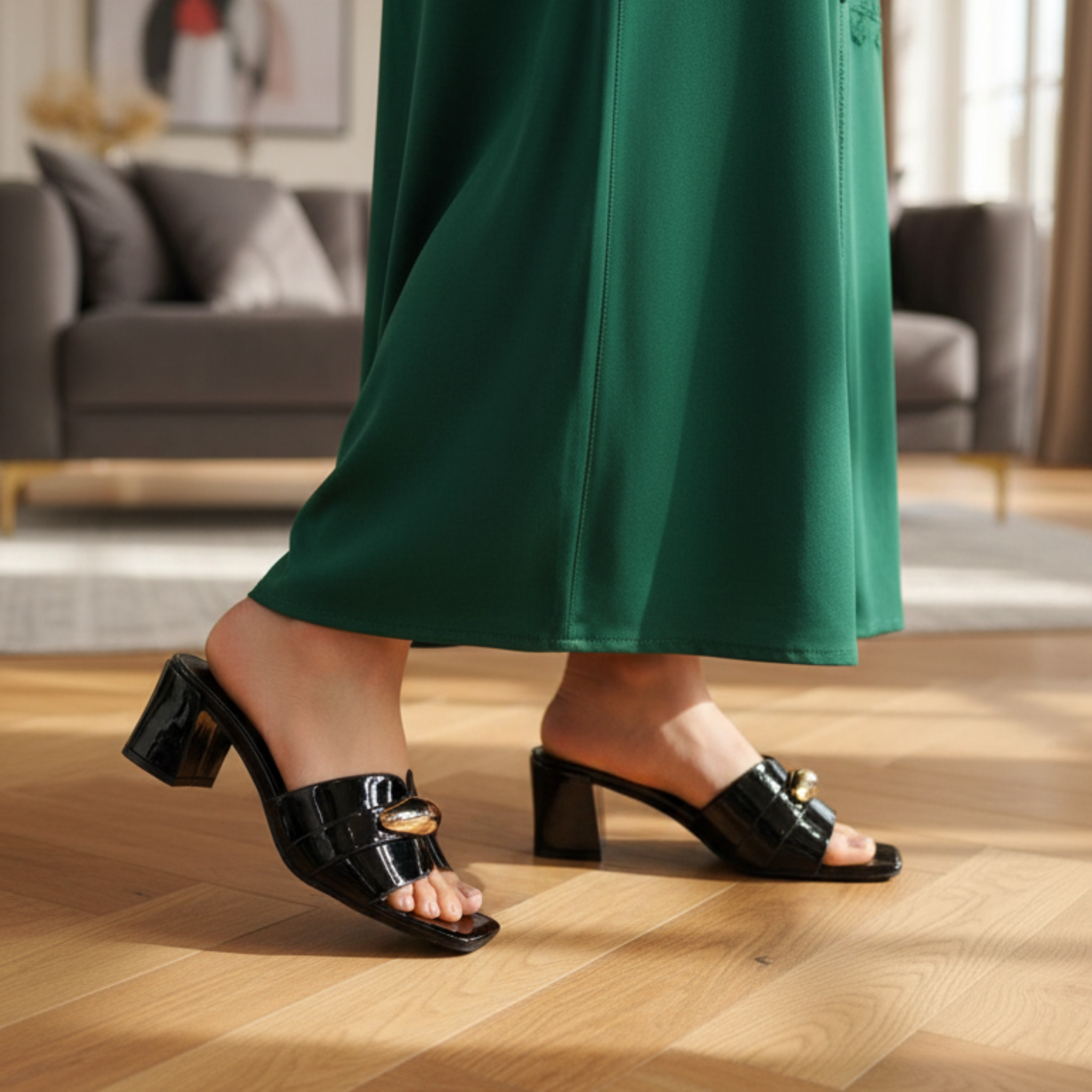 Golden Chic – Mules noir