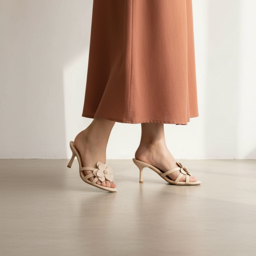 Soft Glam – Mules abricot