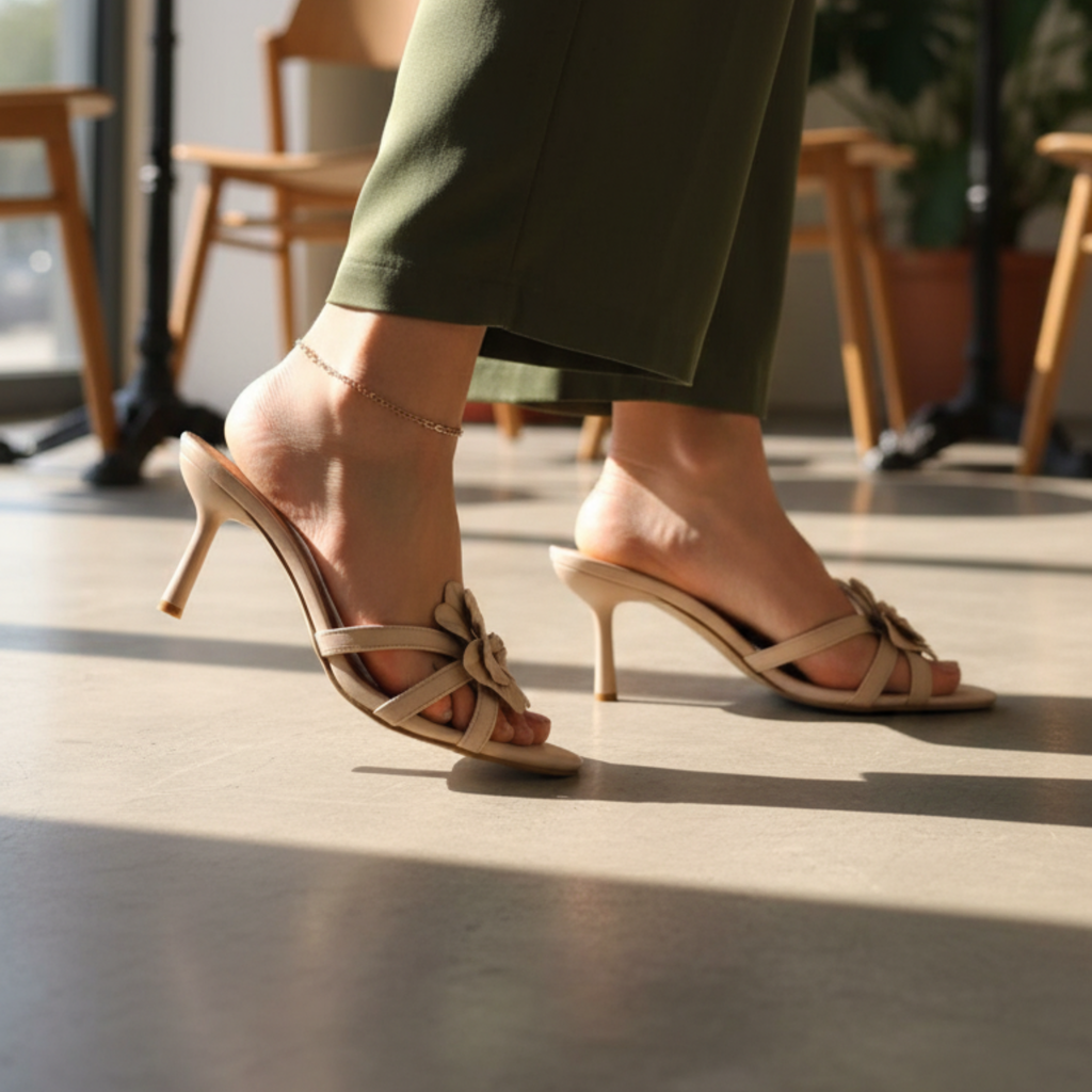 Soft Glam – Mules abricot