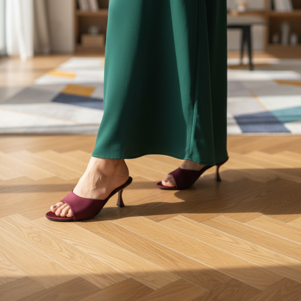 Velours Bordeaux – Escarpins chic
