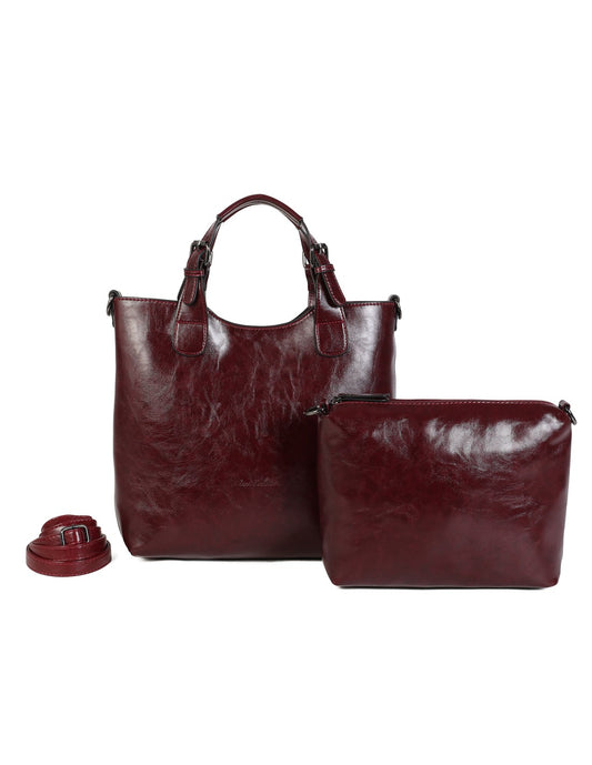 Sac porté main bordeaux