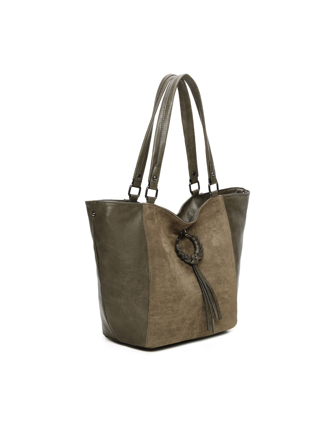 Cabas porté épaule kaki