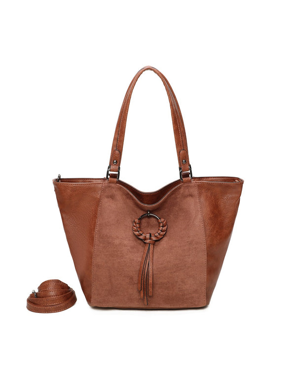 Cabas porté épaule camel