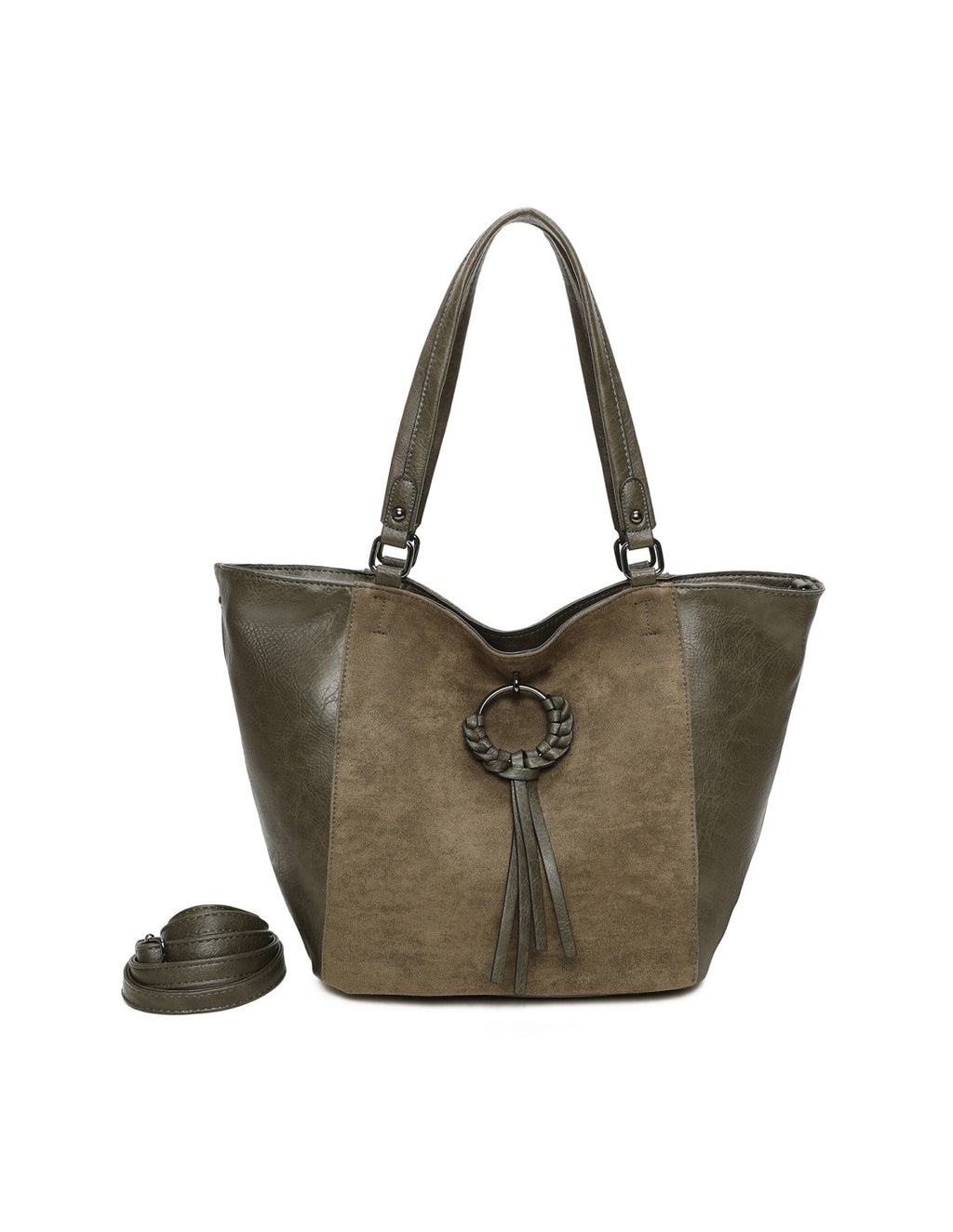 Cabas porté épaule kaki