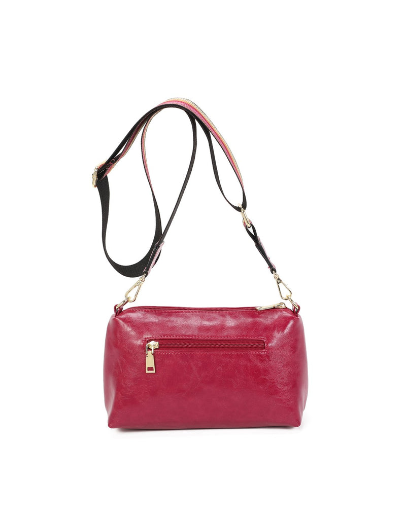 Pochette bandoulière framboise