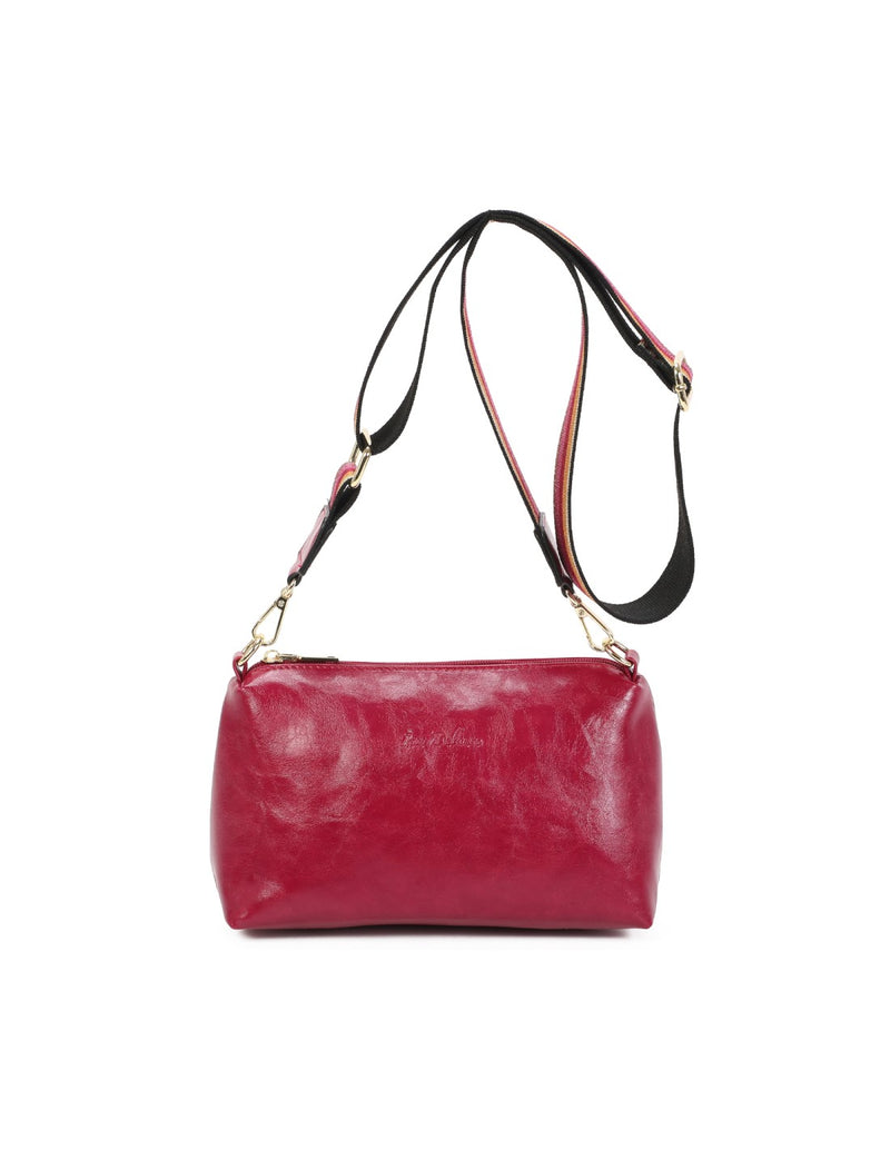 Pochette bandoulière framboise
