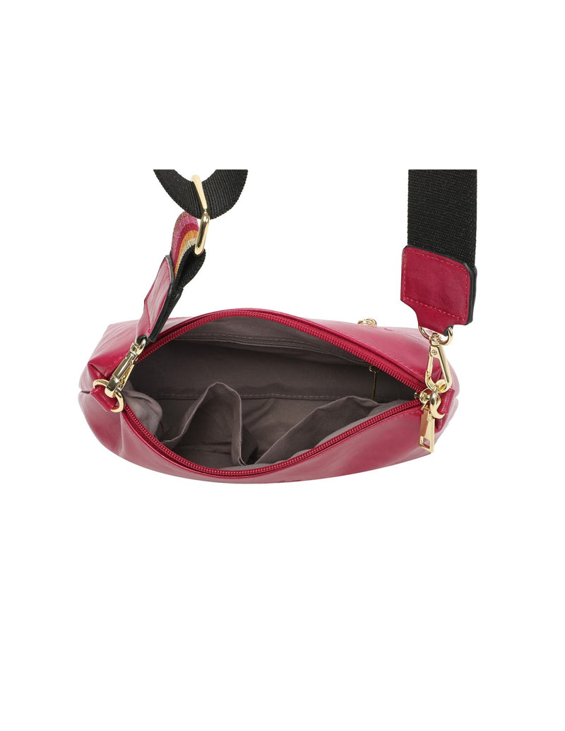 Pochette bandoulière framboise