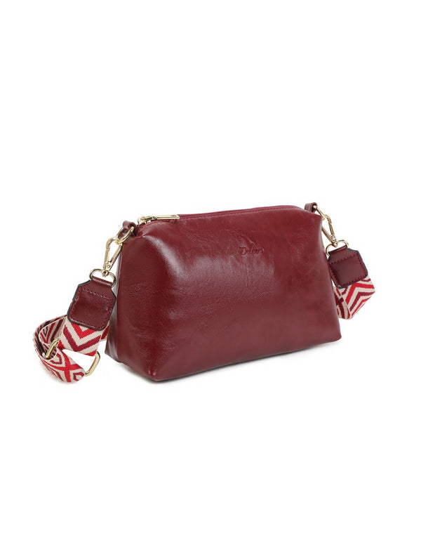 Pochette bandoulière marsala