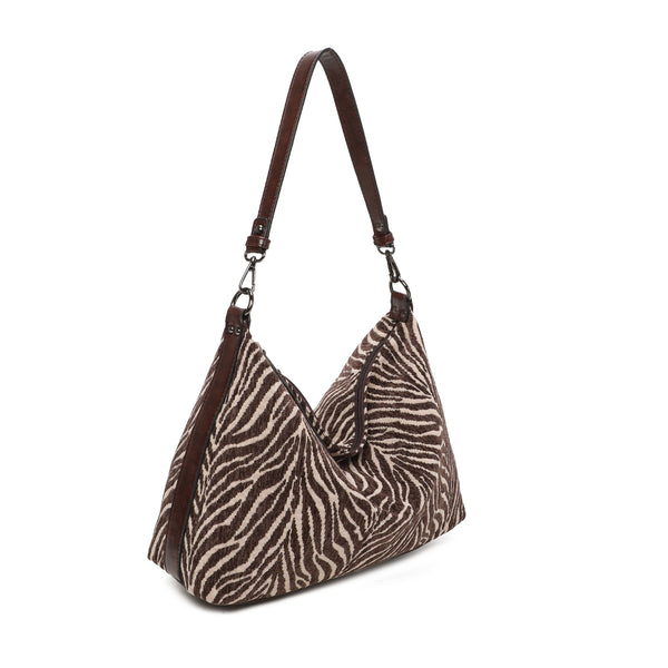 Cabas souple porté épaule marron