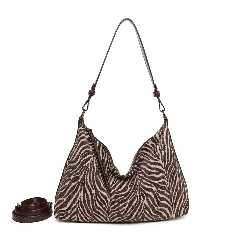 Cabas souple porté épaule marron