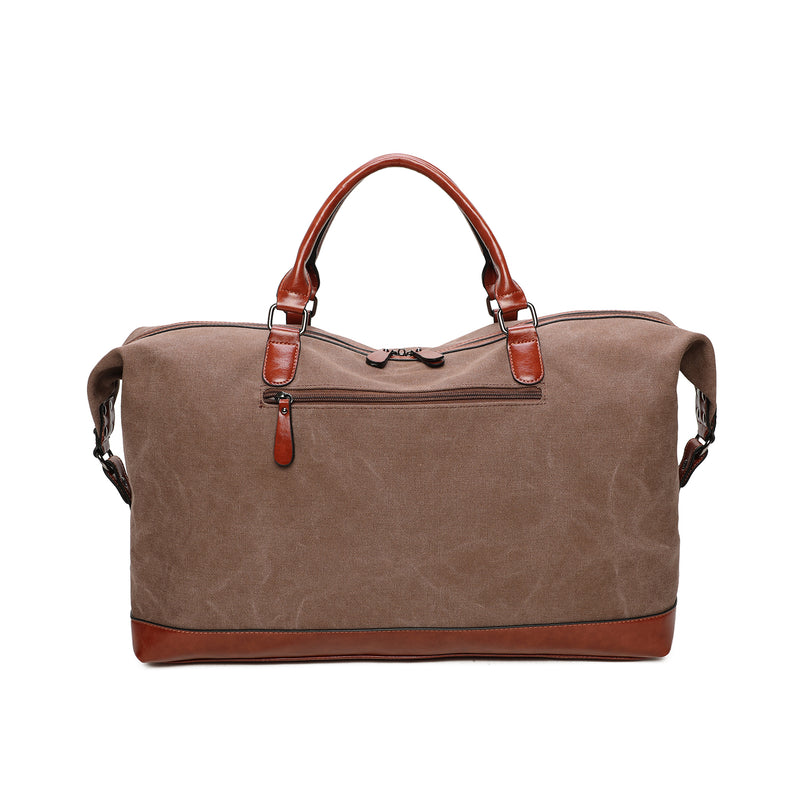 Sac week end marron tissue