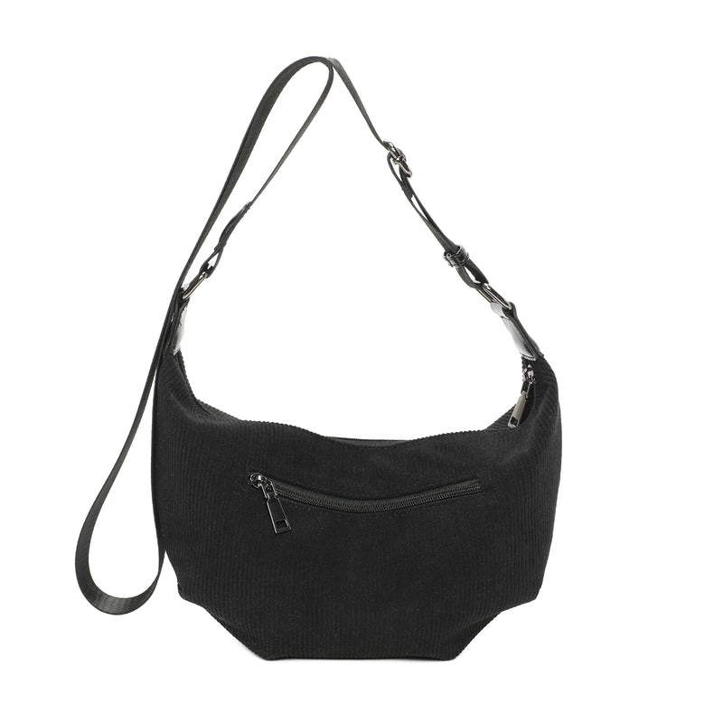 Sac bandoulière velour noir