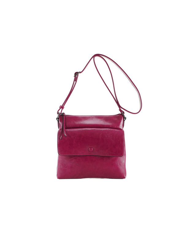 Sac bandoulière framboise