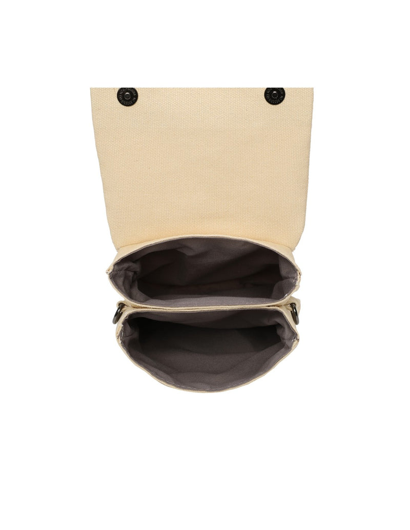 Pochette 2 compartiments beige