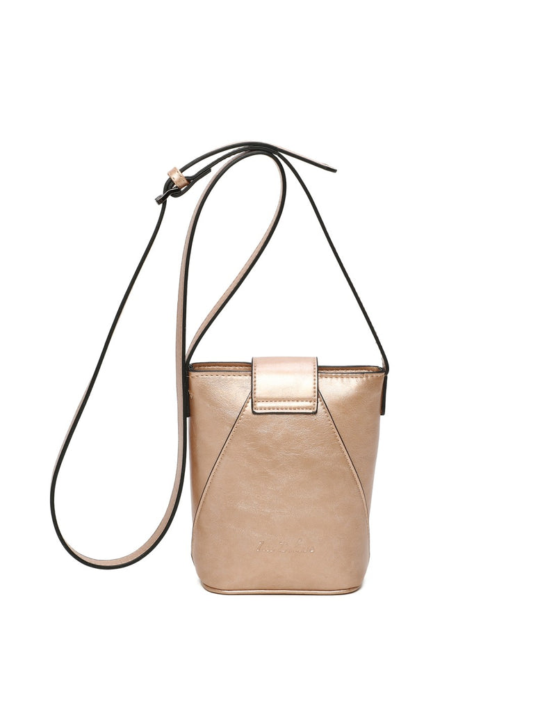 Pochette zippé doré