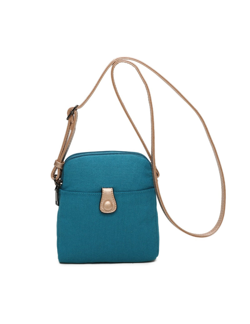 Pochette 2 compartiments bleu