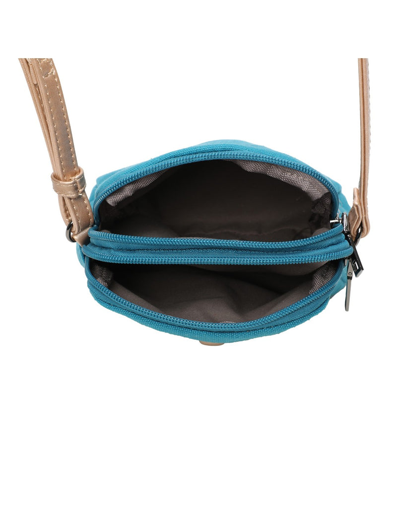 Pochette 2 compartiments bleu