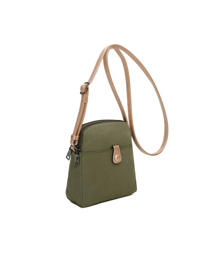 Pochette 2 compartiments kaki