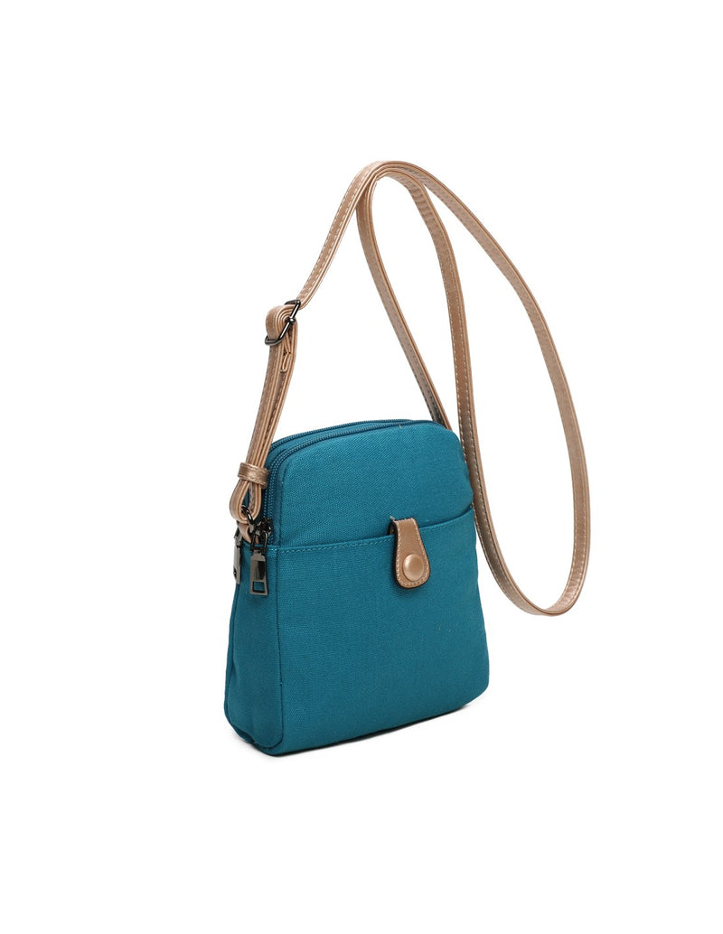 Pochette 2 compartiments bleu