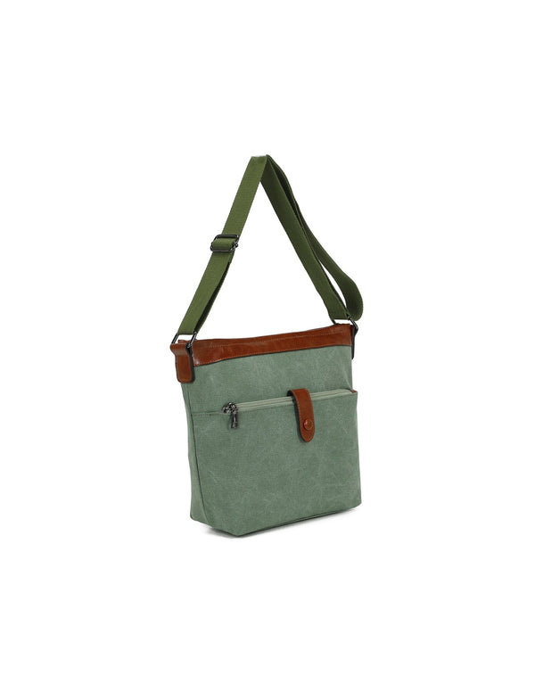 sac bandoulière bimatière vert