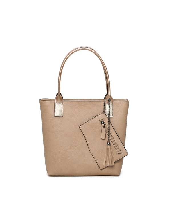 Cabas 2 en 1 taupe