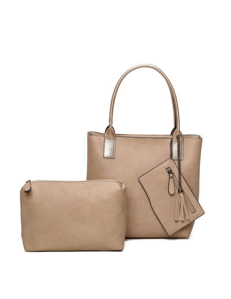 Cabas 2 en 1 taupe