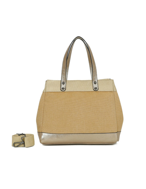 Sac cabas bimatière camel