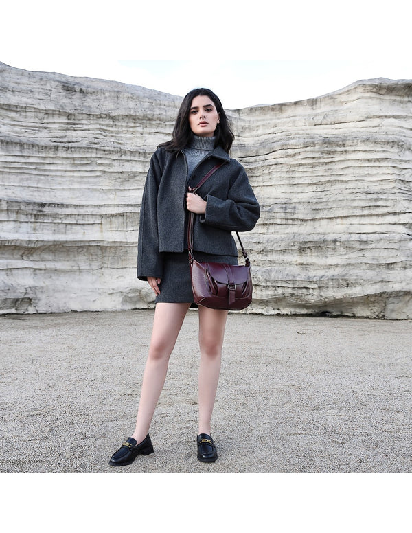 Sac bandoulière bordeaux