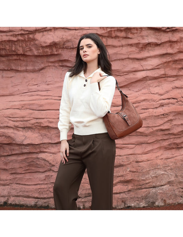 Sac porté épaule camel