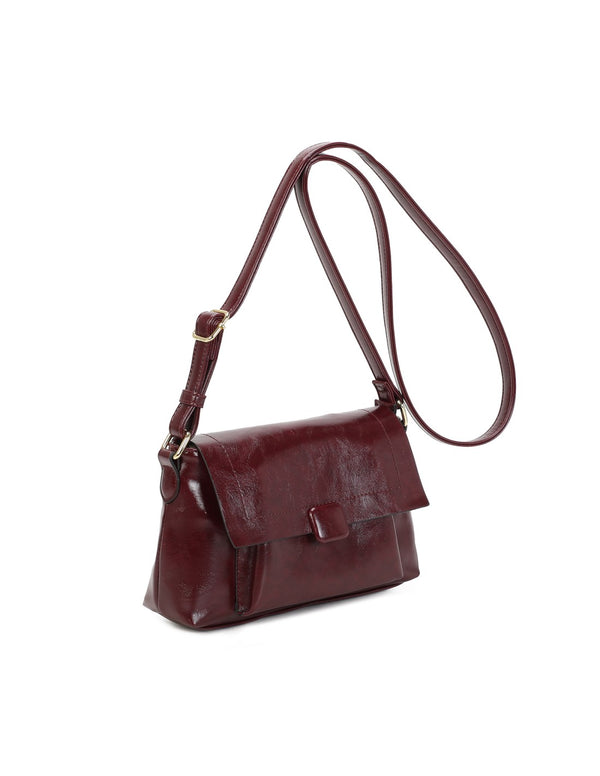 Sac bandoulière bordeaux