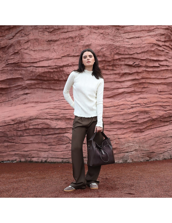 Sac bimatière marron