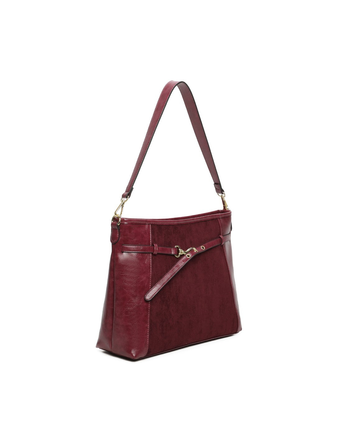 Cabas porté épaule lie de vin