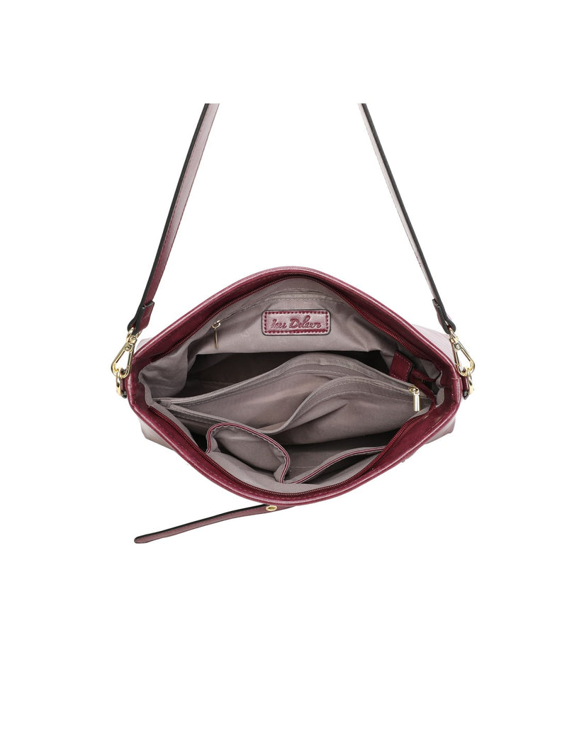 Cabas porté épaule lie de vin