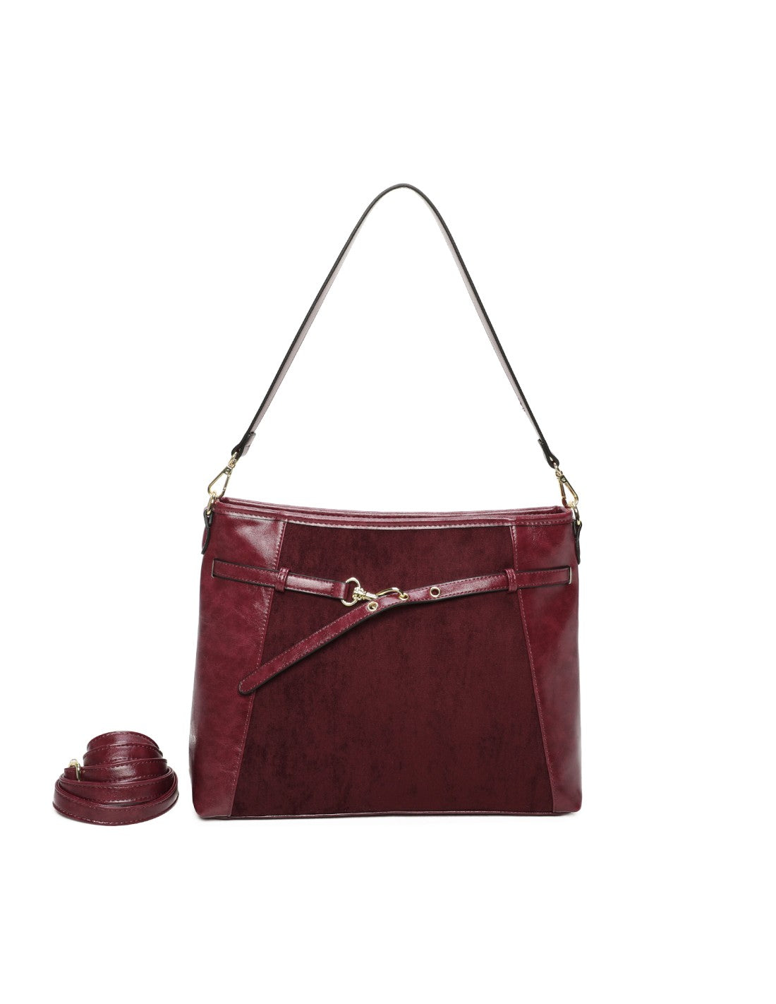 Cabas porté épaule lie de vin