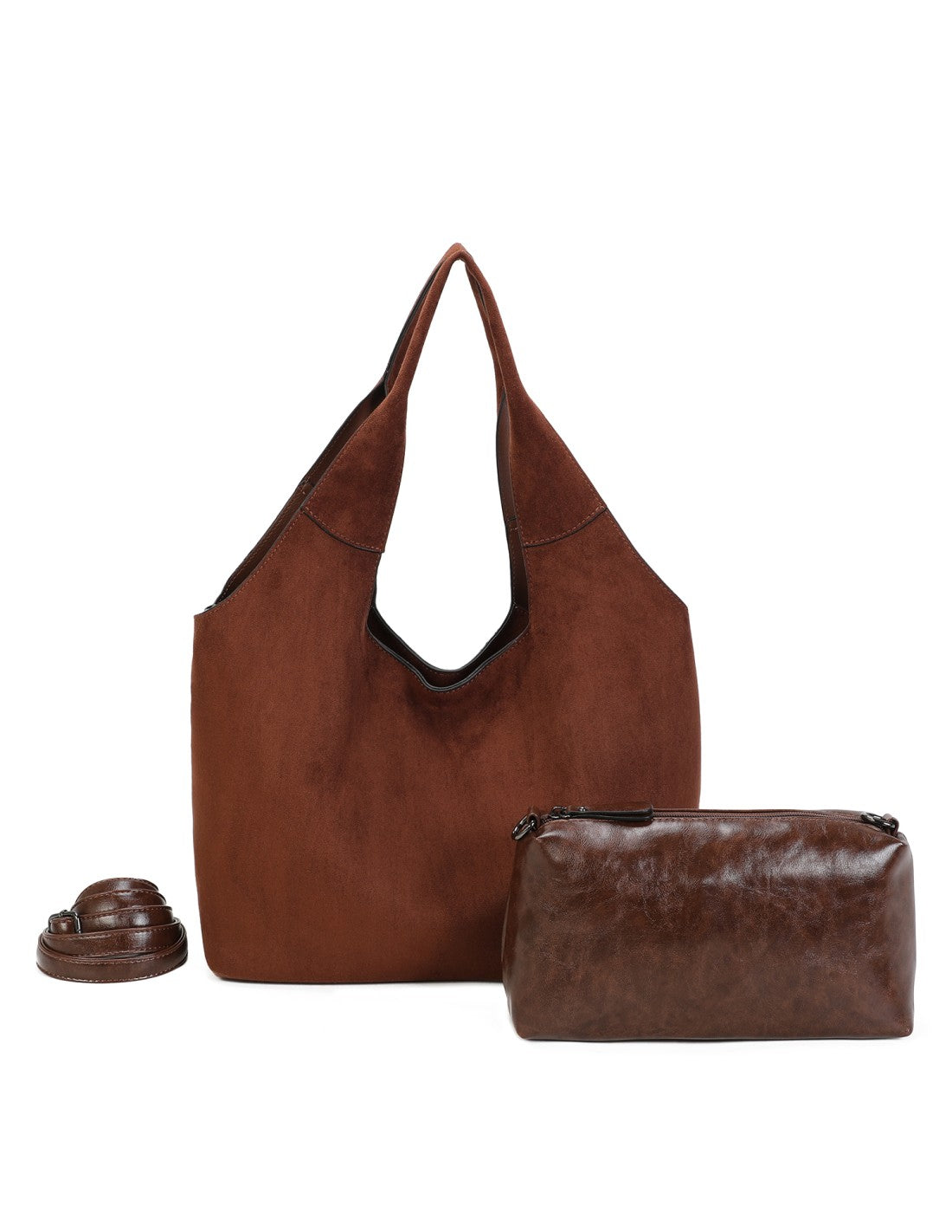 Cabas porté épaule 2 en 1  brun