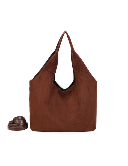 Cabas porté épaule 2 en 1  brun