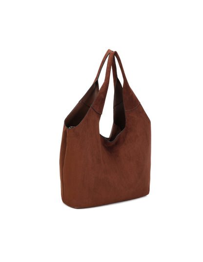 Cabas porté épaule 2 en 1  brun