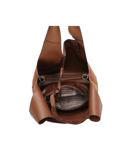 Cabas porté épaule 2 en 1  brun