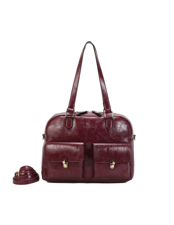 Cabas multipoches lie de vin