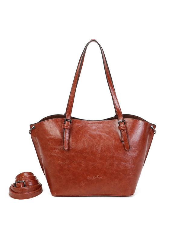 Cabas porté épaule camel