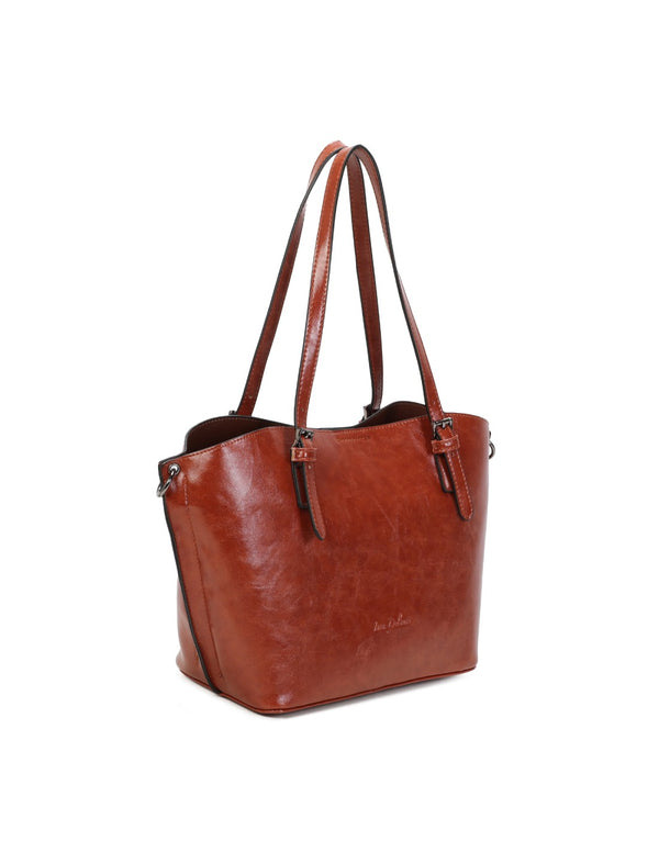 Cabas porté épaule camel