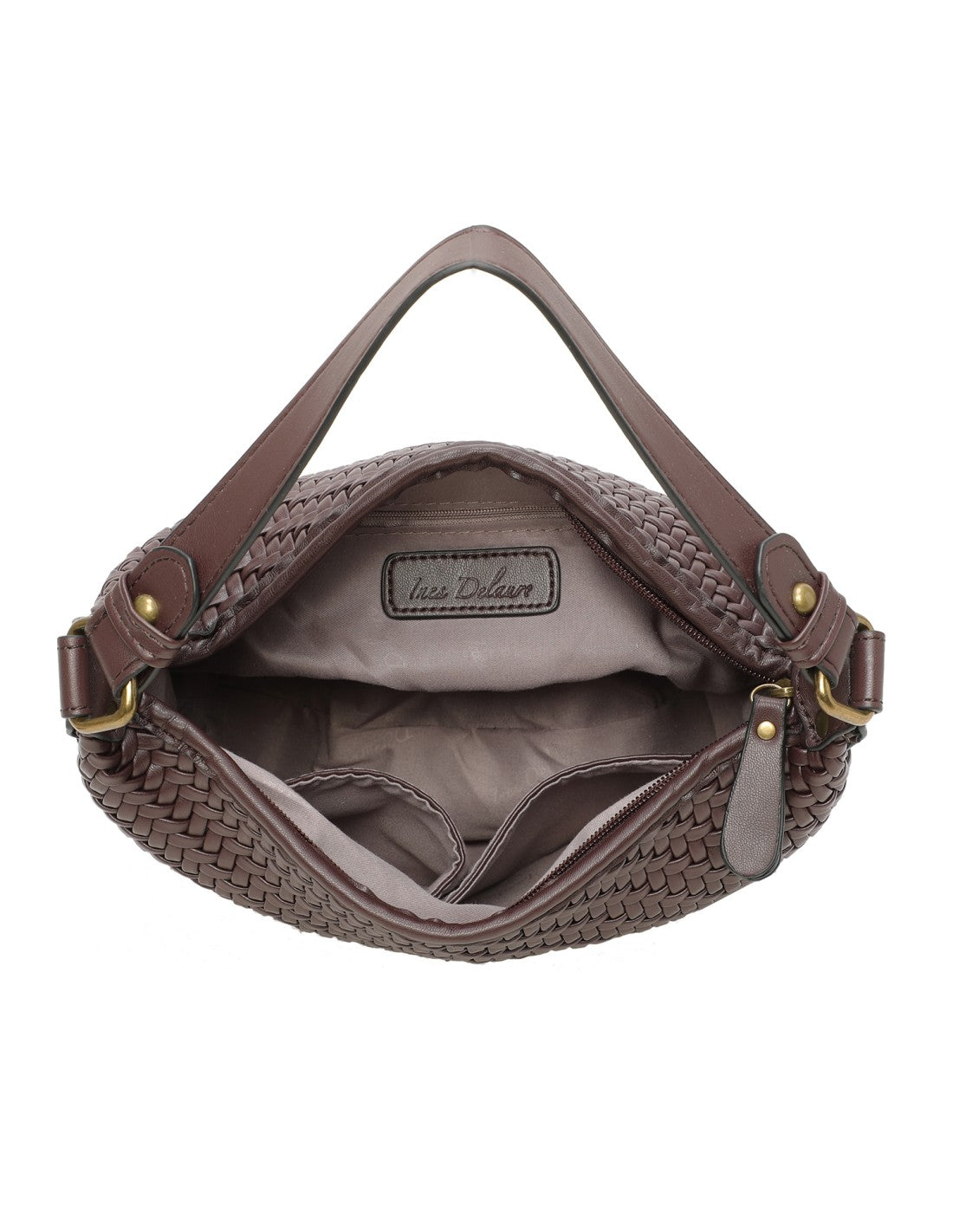Sac à main tissé marron