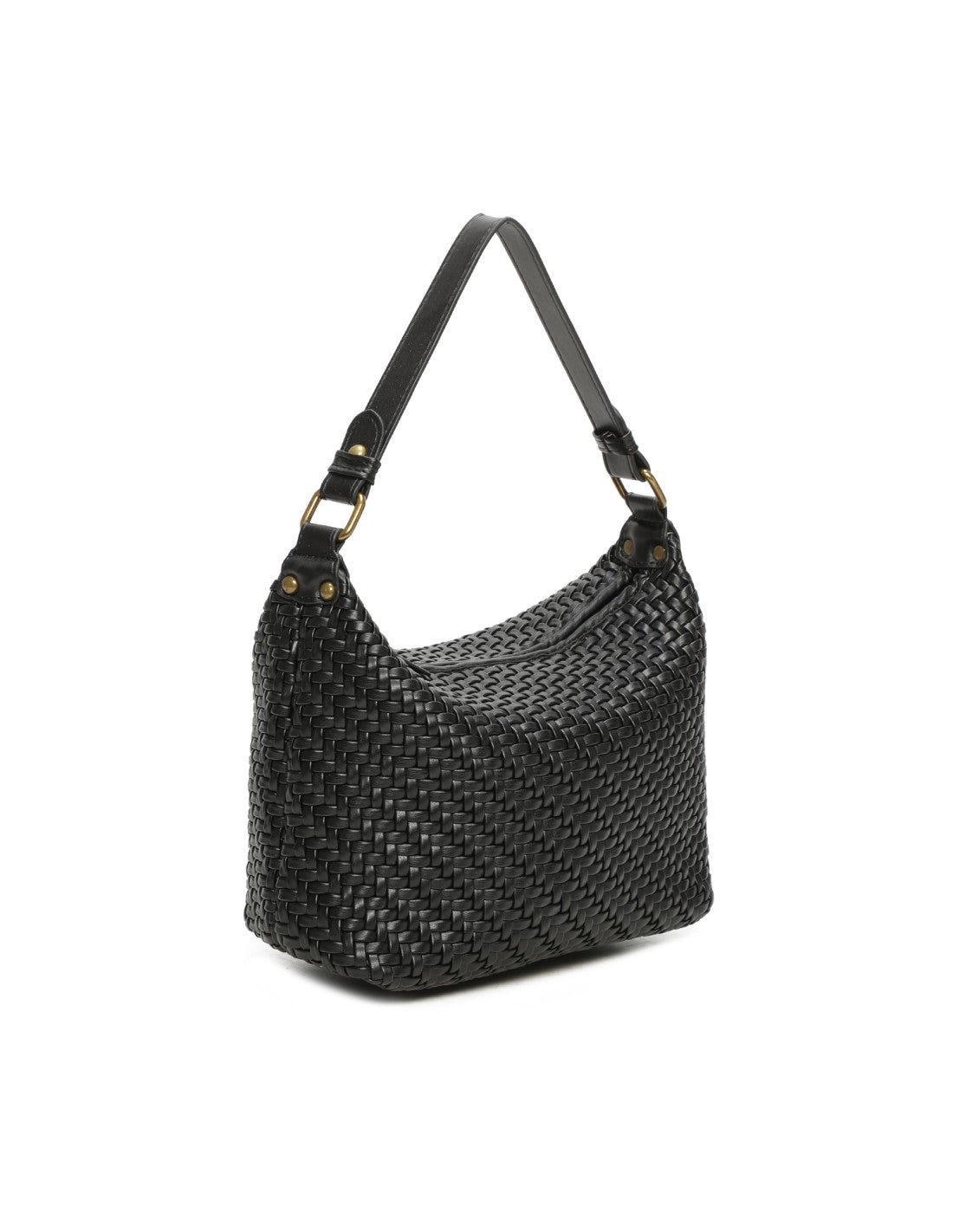 Sac à main tissé noir