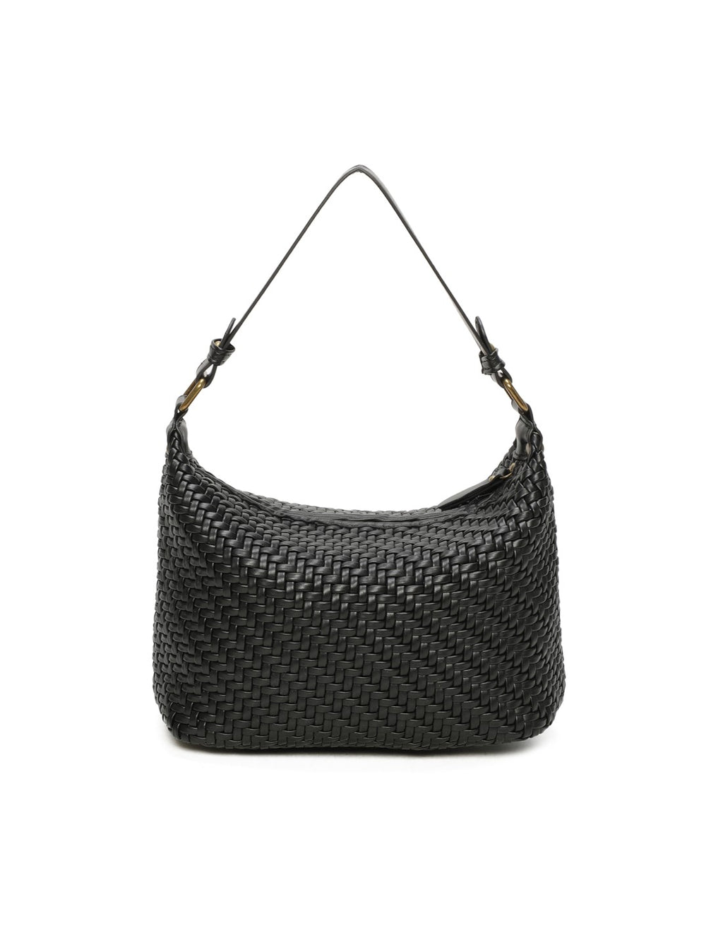 Sac à main tissé noir