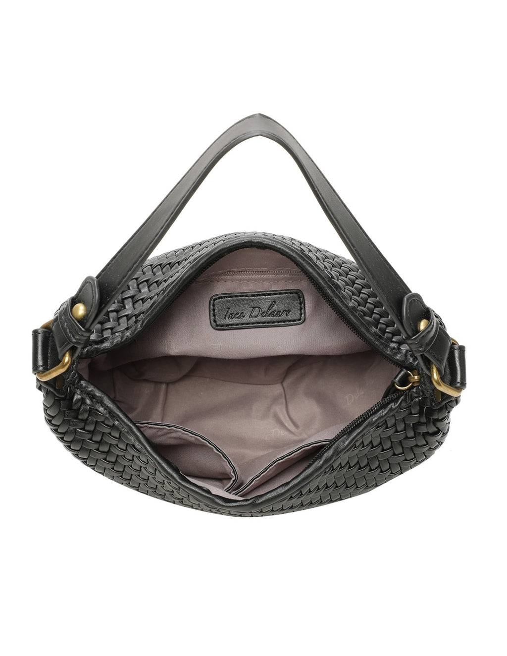 Sac à main tissé noir